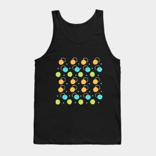 Blue orange yellow green circle pattern Tank Top